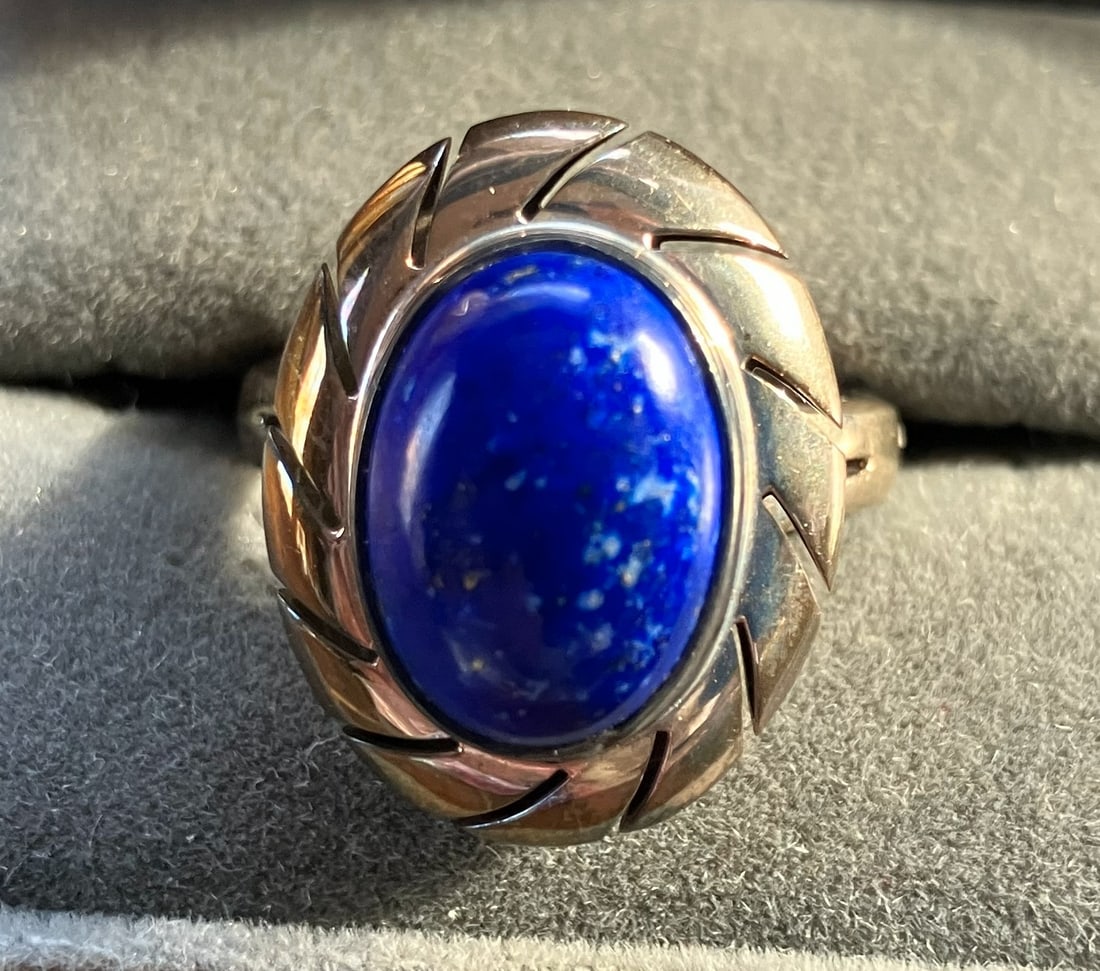 Vintage Silver Lapis Ring (1 of 2)