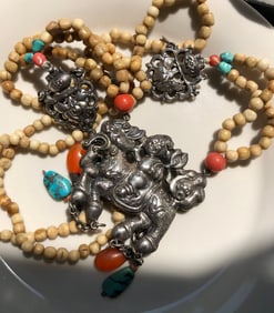 Antique Chinese Silver Lock Necklace