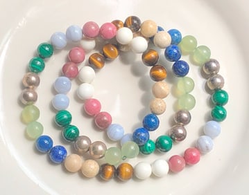 Vintage Stone Beads Necklace