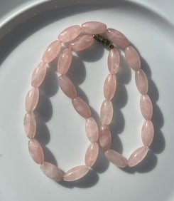 Vintage Pink Quartz Necklace