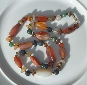 Vintage Carnelian Stone Necklace