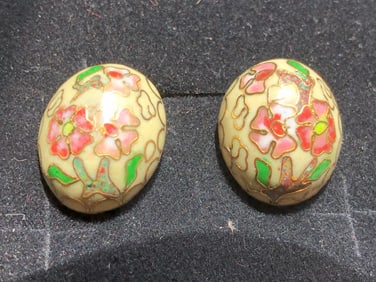 Pair of Cloisonne Earrings