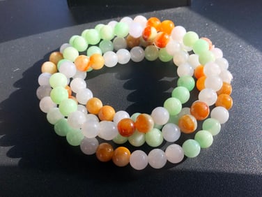 Natural 108 Jadeite Buddha Prayer Beads