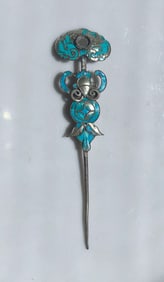 Antique Kingfeather Hair Pin