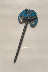 Antique Kingfeather Hair Pin