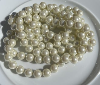Huge Round Faux Pearl Necklace