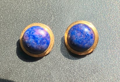 Pair of 14KGold Lapis Earrings