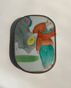 Antique Porcelain and Silver Lid