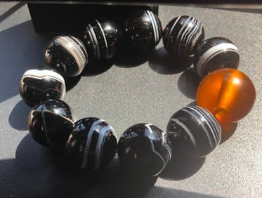 Vintage Agate Amber Bracelet