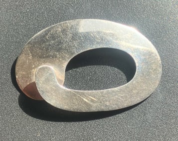 Silver Abstract Brooch