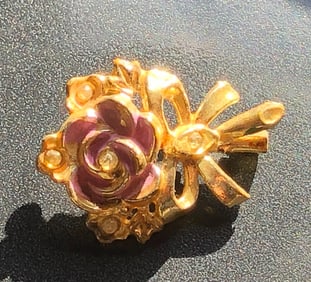 Gold Filled Floral Brooch