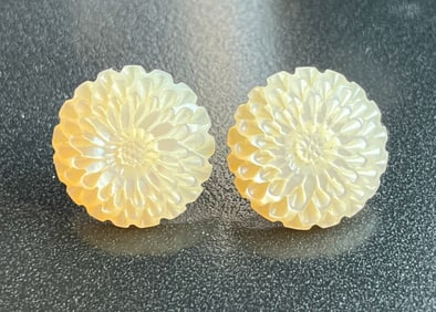 Pair of mother of Pearl Silver Earrings