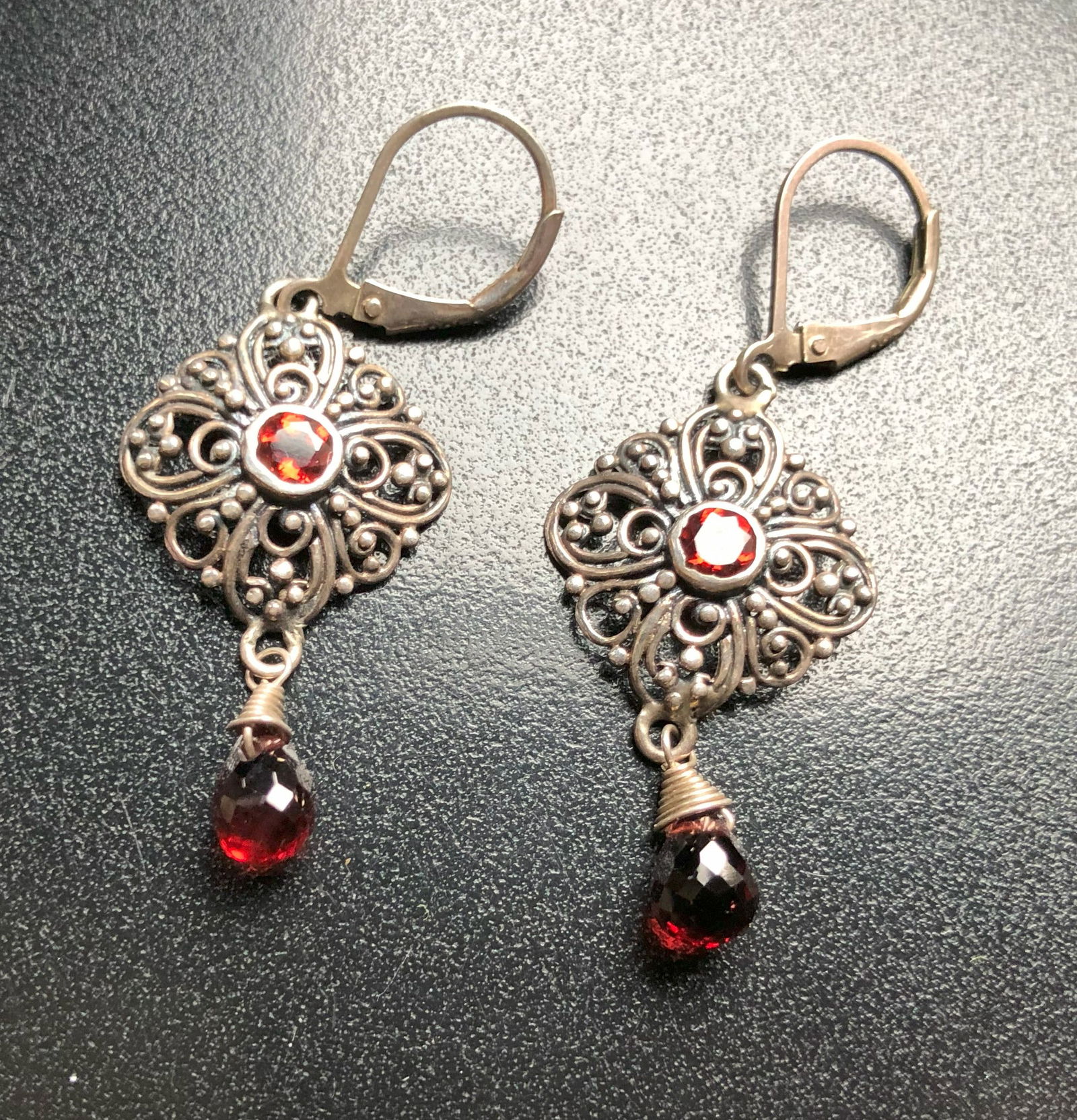 Pair of Silver Earrings: Pair of Silver Earrings