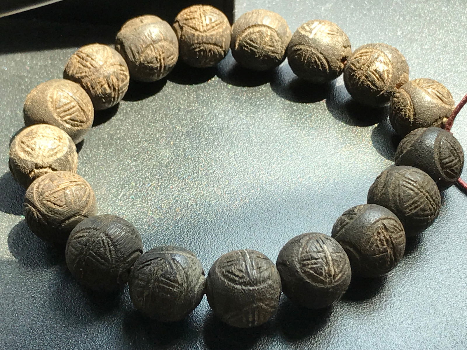 Antique Chen Xiang Longevity Beads Bracelet, Size of each bead: 12mm (1 of 4)