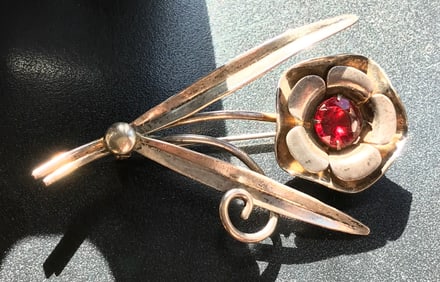 Vintage Silver Brooch Pin
