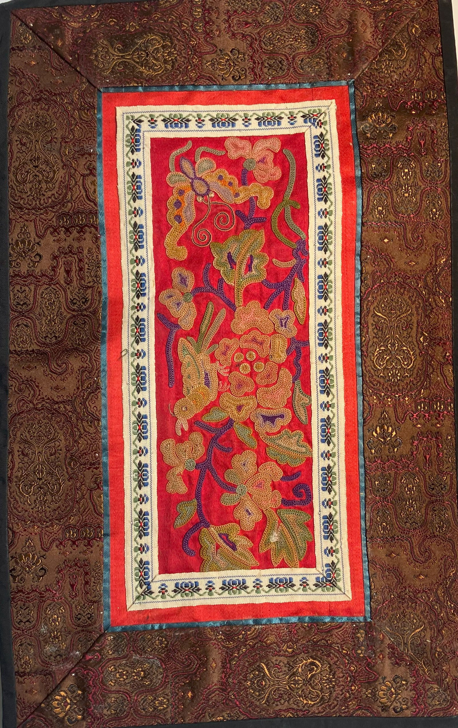 Vintage Embroidery Panel, Size: 11" x 7": Vintage Embroidery Panel, Size: 11" x 7"