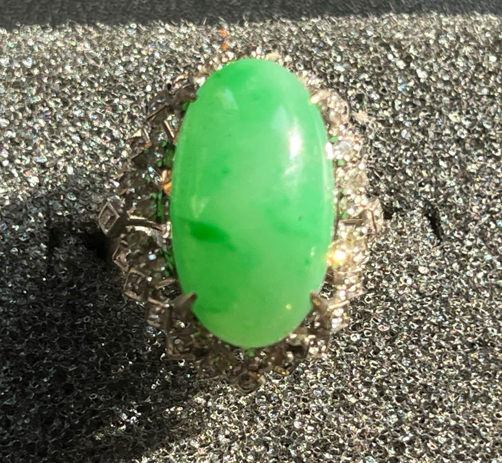 Vintage Diamond Jadeite Ring (1 of 3)