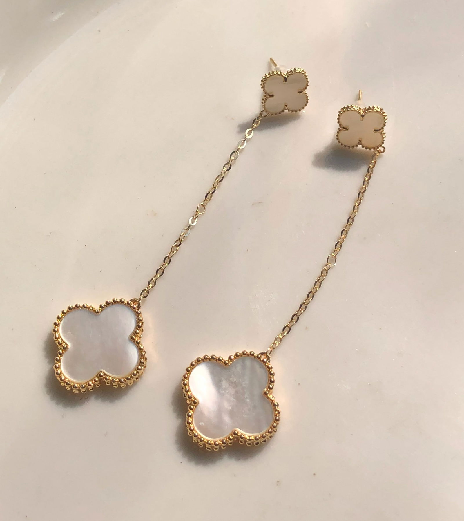 Pair of Mother of Pearl Earrings: Pair of Mother of Pearl Earrings