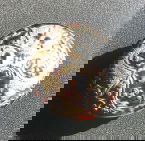 Antique Qing Dynasty Silver Dragon Bead