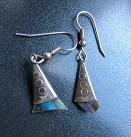 Silver Triangle Earrings