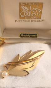 Gold Filled Leaf Brooch