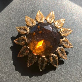 Vintage Sunburst Brooch