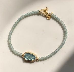 Natural Blue Jadeite Braceleet