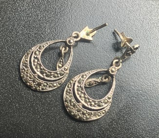 Silver Teardrop Earrings