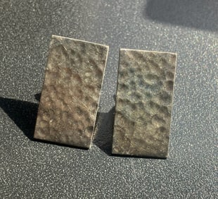 Hammered Silver Earrings