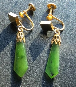Green Jade Earrings
