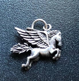 Silver Winged Horse Pendant