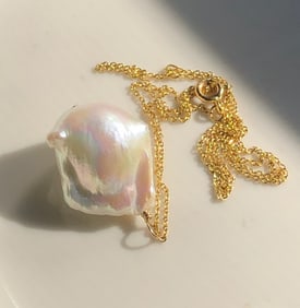 Vintage Silver Pearl Necklace