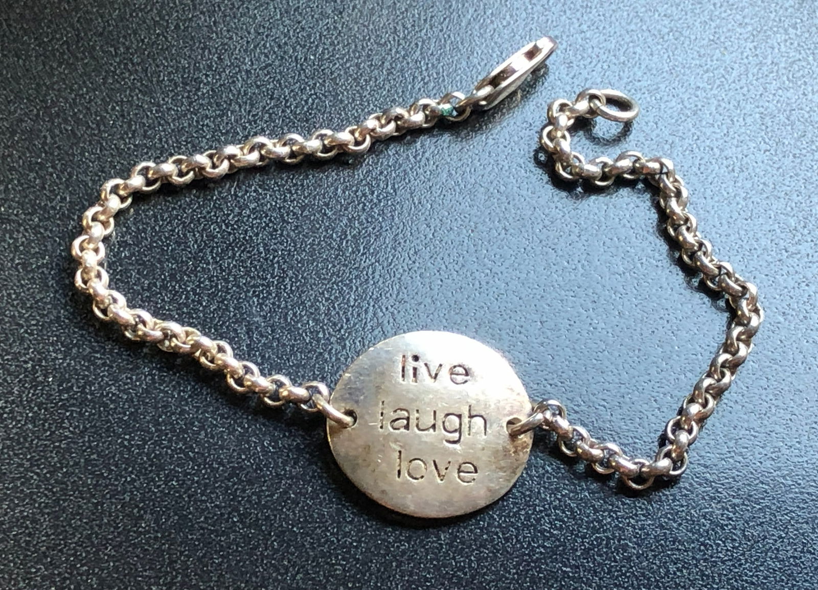 Silver Live Laugh Love Bracelet: Silver Live Laugh Love Bracelet