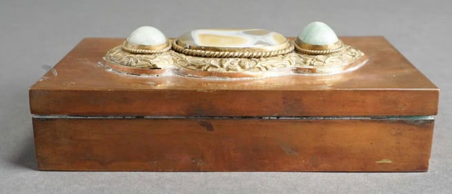 Antique Stone Inlay Box