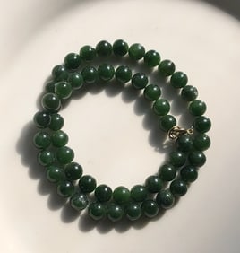 Vintage Green Jade Necklace