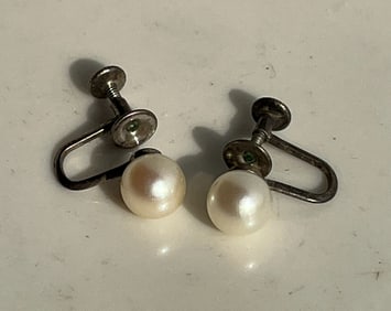 Pair of Mikimoto Sea Pearl Earrings