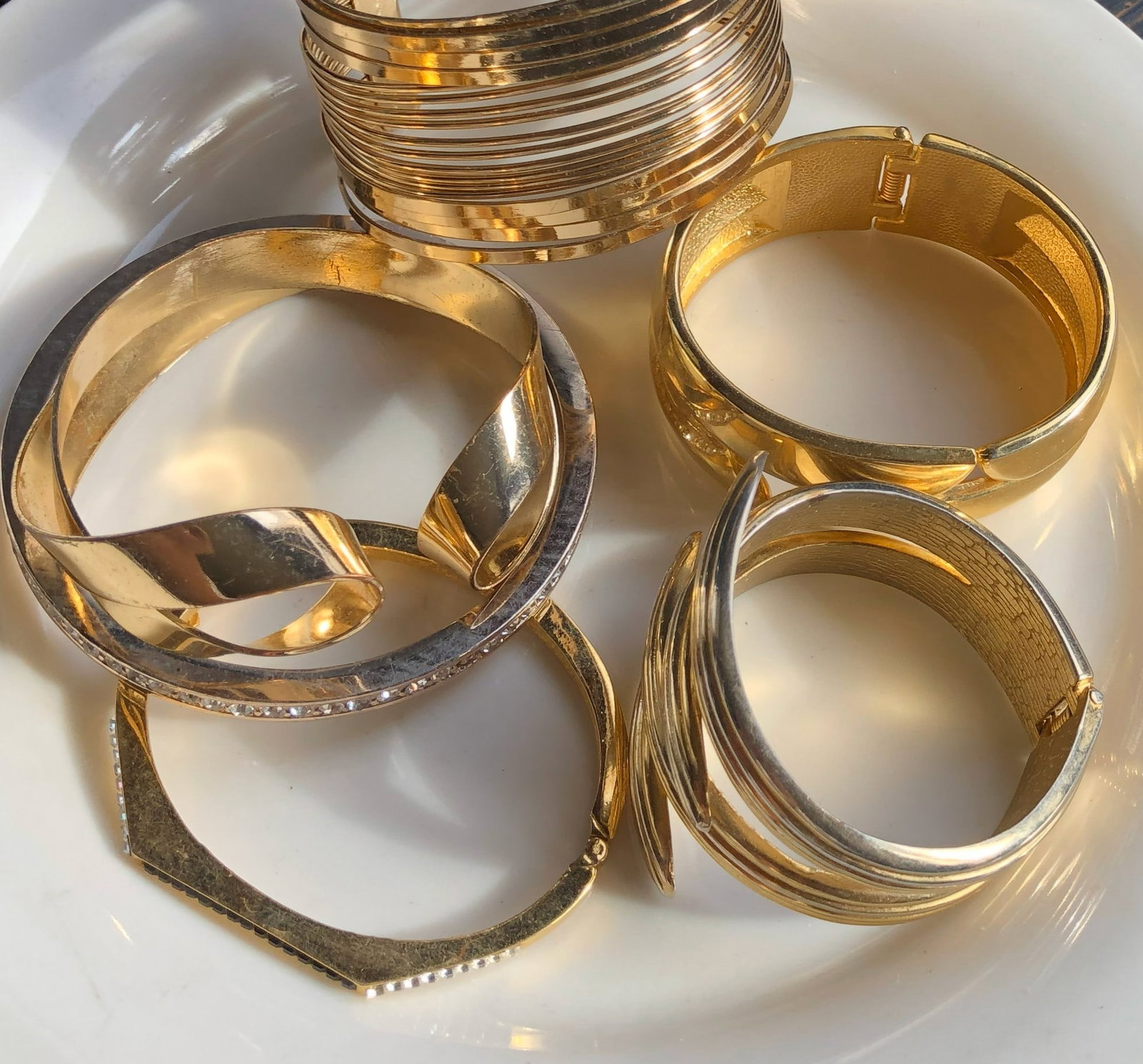 Group of Gold Filled Bracelets: Group of Gold Filled Bracelets