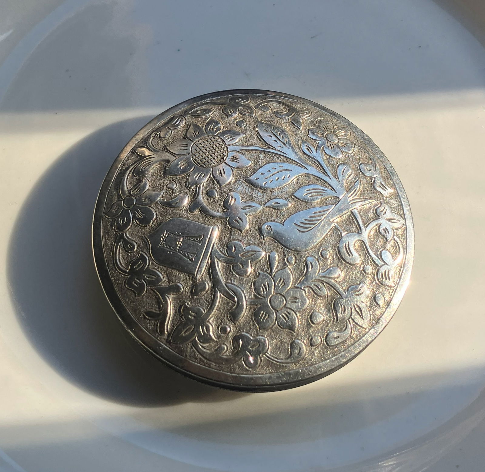 Vintage Silver Powder Box (1 of 3)