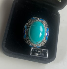 Vintage Silver Turquoise Ring