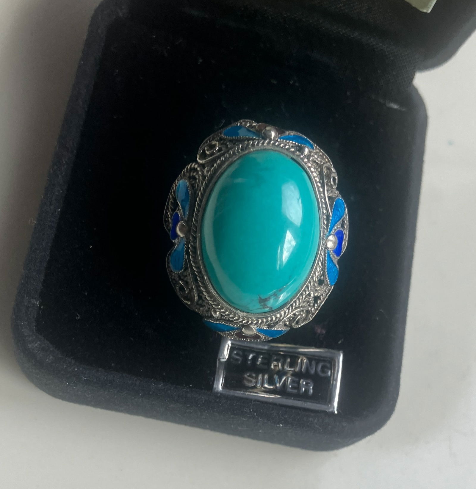 Vintage Silver Turquoise Ring: Vintage Silver Turquoise Ring