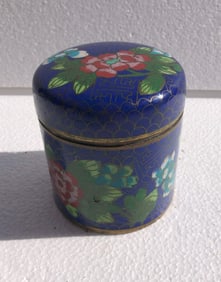 Antique Cloisonne Tea Caddy
