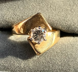 Vintage gold filled Lapis Ring