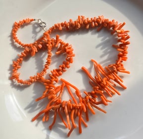 Antique Red Coral Necklace