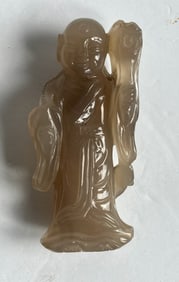 Antique Carved Agate Statue