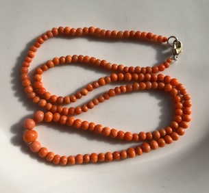 Antique Red Coral Necklace