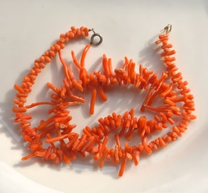 Antique Red Coral Necklace