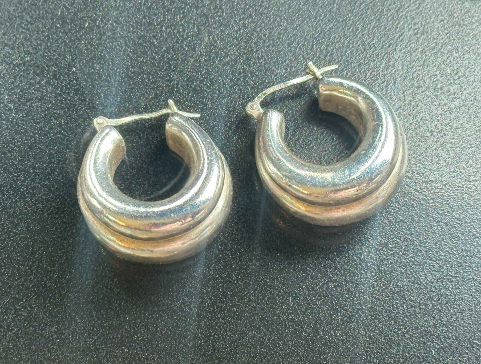 Pair of Silver Earrings: Pair of Silver Earrings