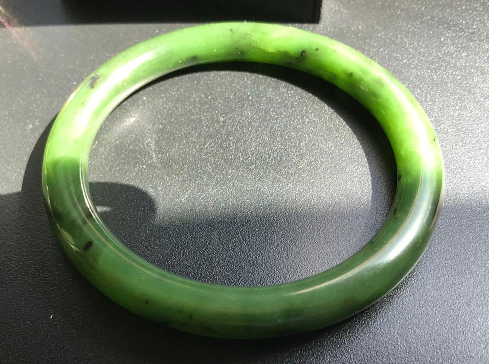 Vintage Green Jade Bracelet (1 of 1)
