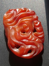 Antique Chinese Carved Carnelian Pendant