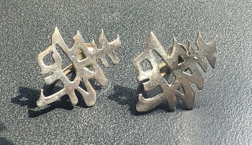 Pair of Chinese Silver Earrings